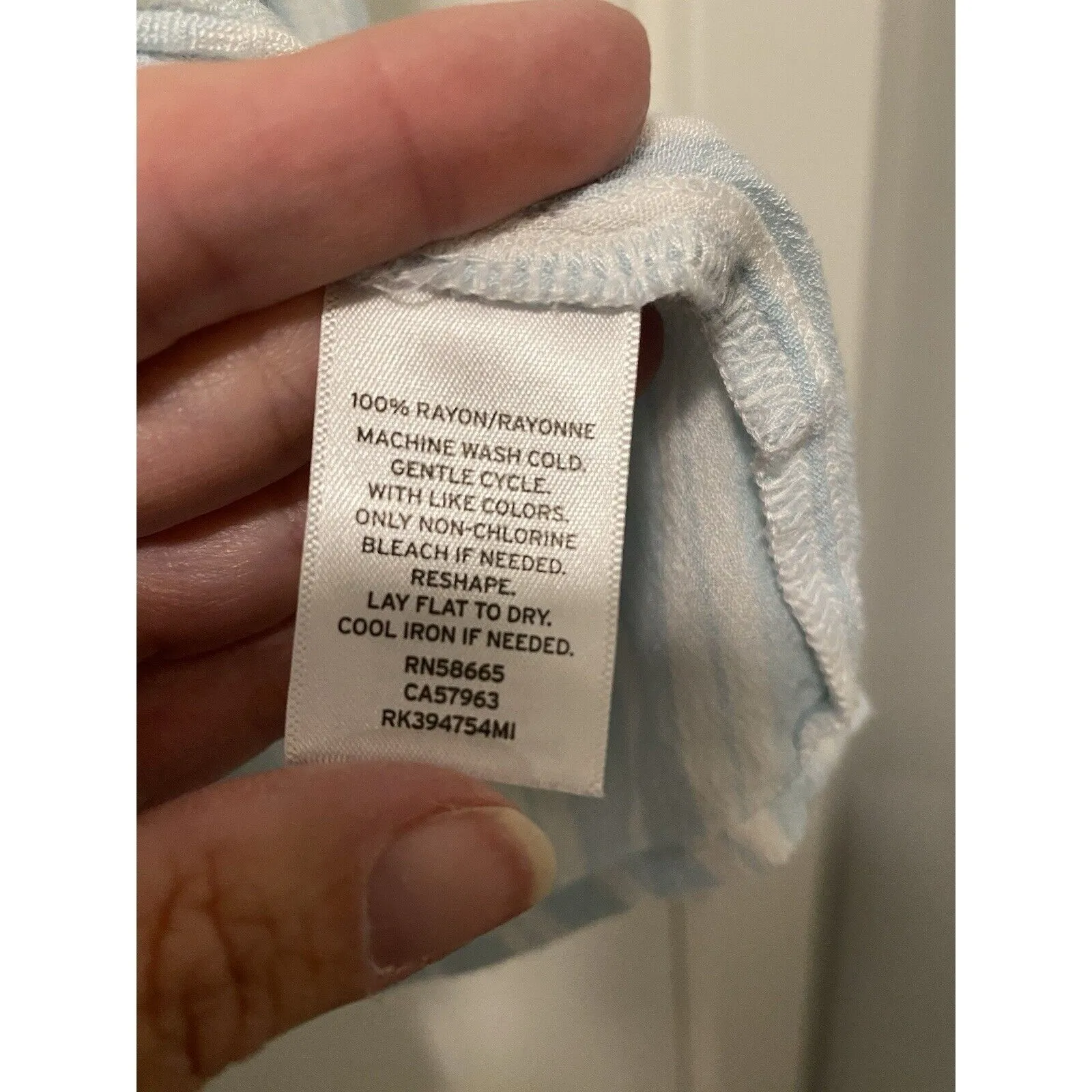 Abound Size Large Blue Striped Front Tie Button‎ Up Shirt Basic Staple - Image 4