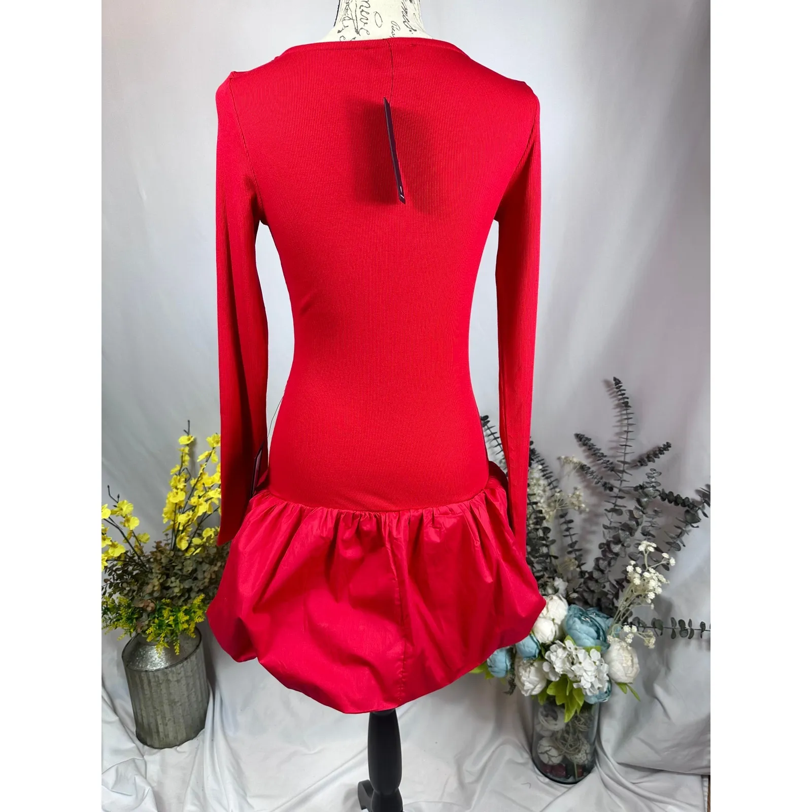 Lulu’s Ideal Approach Red Long Sleeve Mini Dress S - Image 12