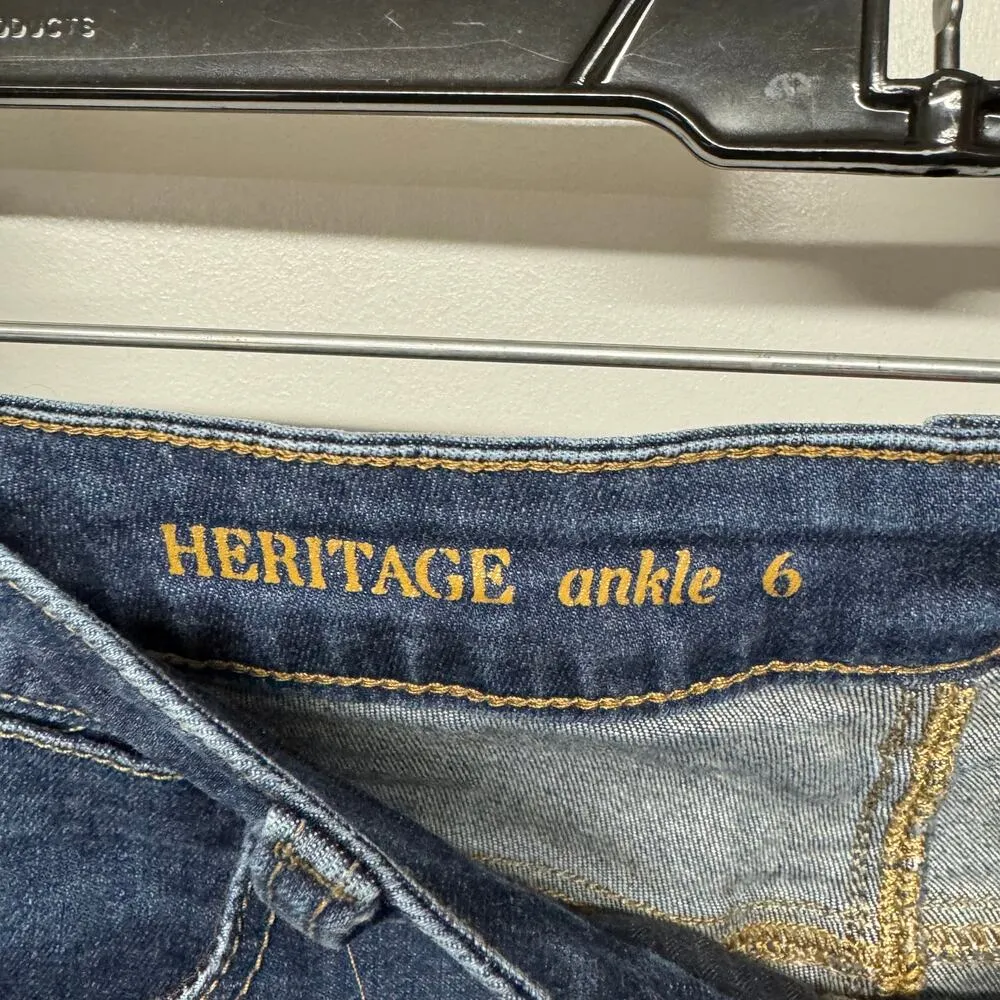 Talbots Womens Heritage Ankle Crop Blue Jeans Mid Rise Medium Wash Size 6 - Image 5