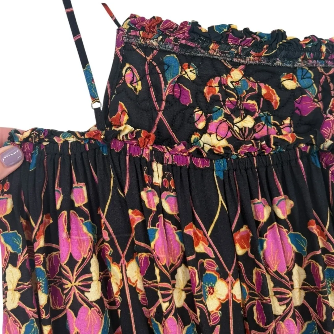 Anthropologie Sleeveless Quilted Floral Maxi Dress Size XS Bohemian Boho Peasant - Image 10