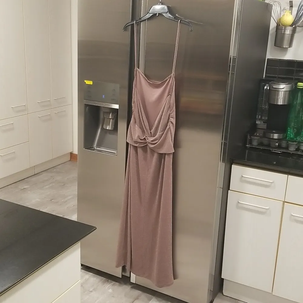 💕REFORMATION💕 Breslin Dress ~ Latte Sparkle XL NWT - Image 11