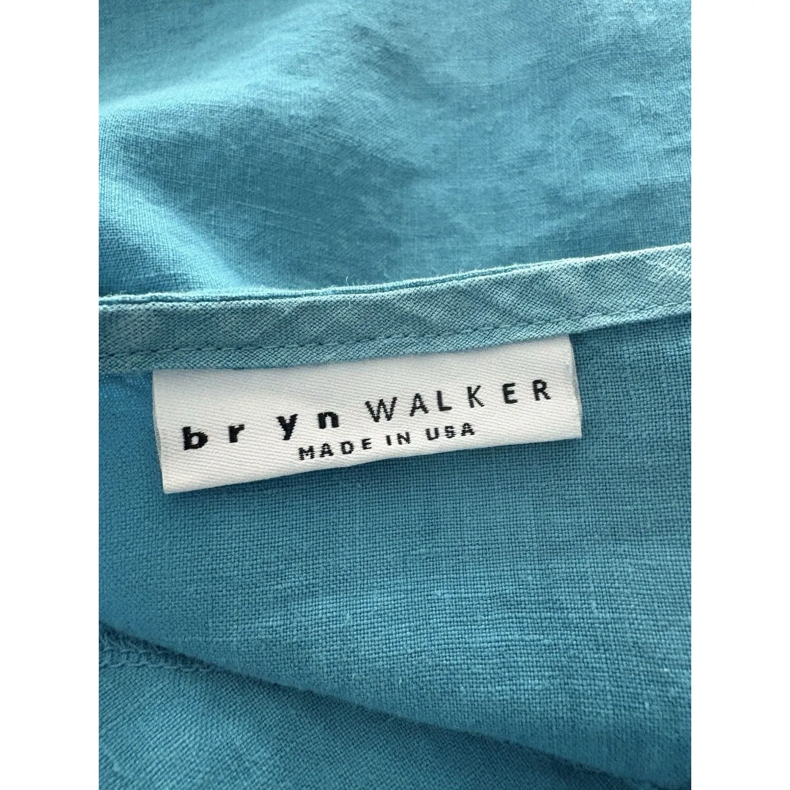 Bryn Walker 100% Linen Tunic Sz Small Blue Lagenlook Oversized Boxy Lightweight - Image 8