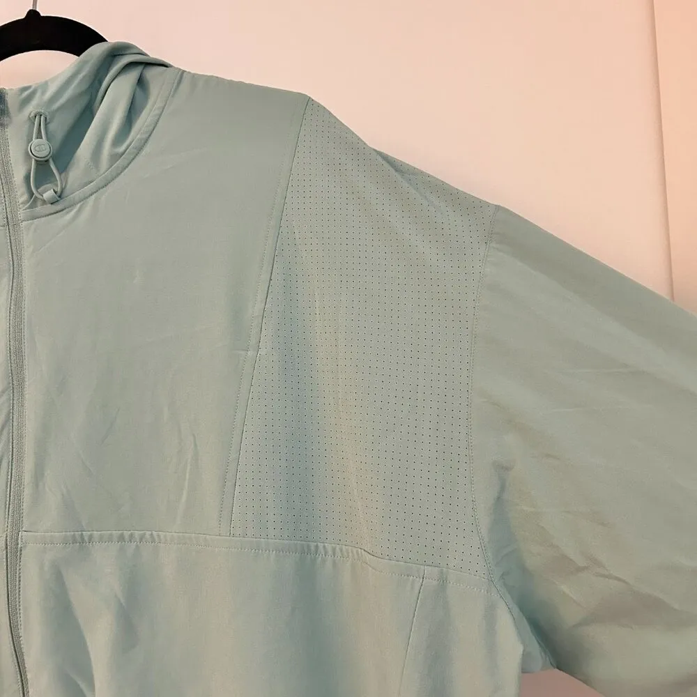 Champion Women's Court Jacket, Moisture-Wicking, C Logo in Sheer Water Teal 2X - Image 7