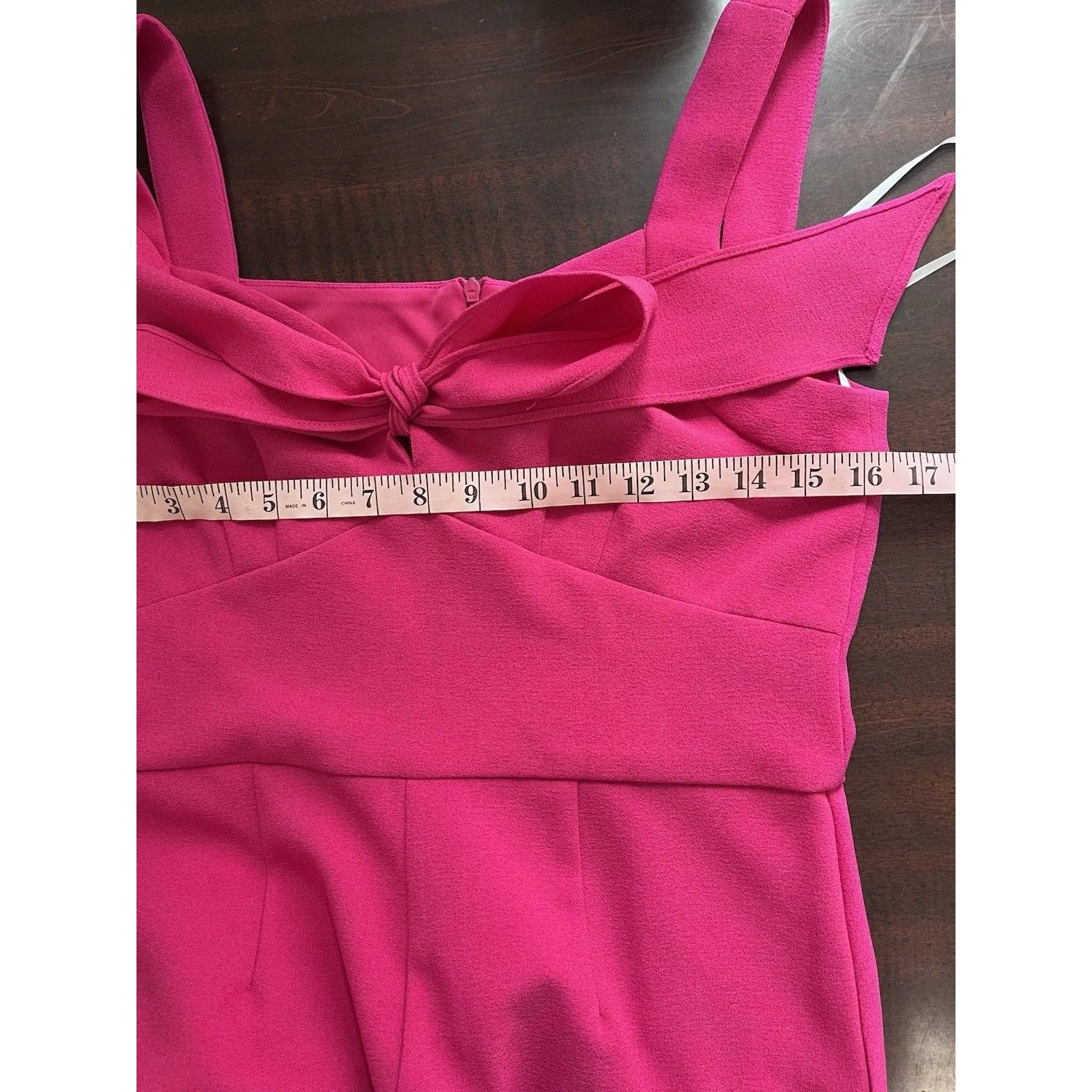 Julia Jordan Pink Bow Jumpsuit Size 6 - Image 5