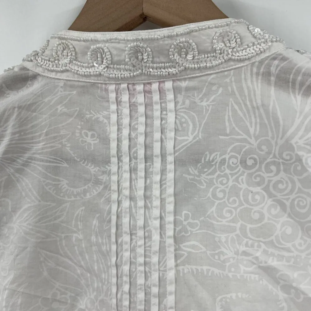 Lilly Pulitzer Sarasota Tunic Beaded Resort White - Image 9