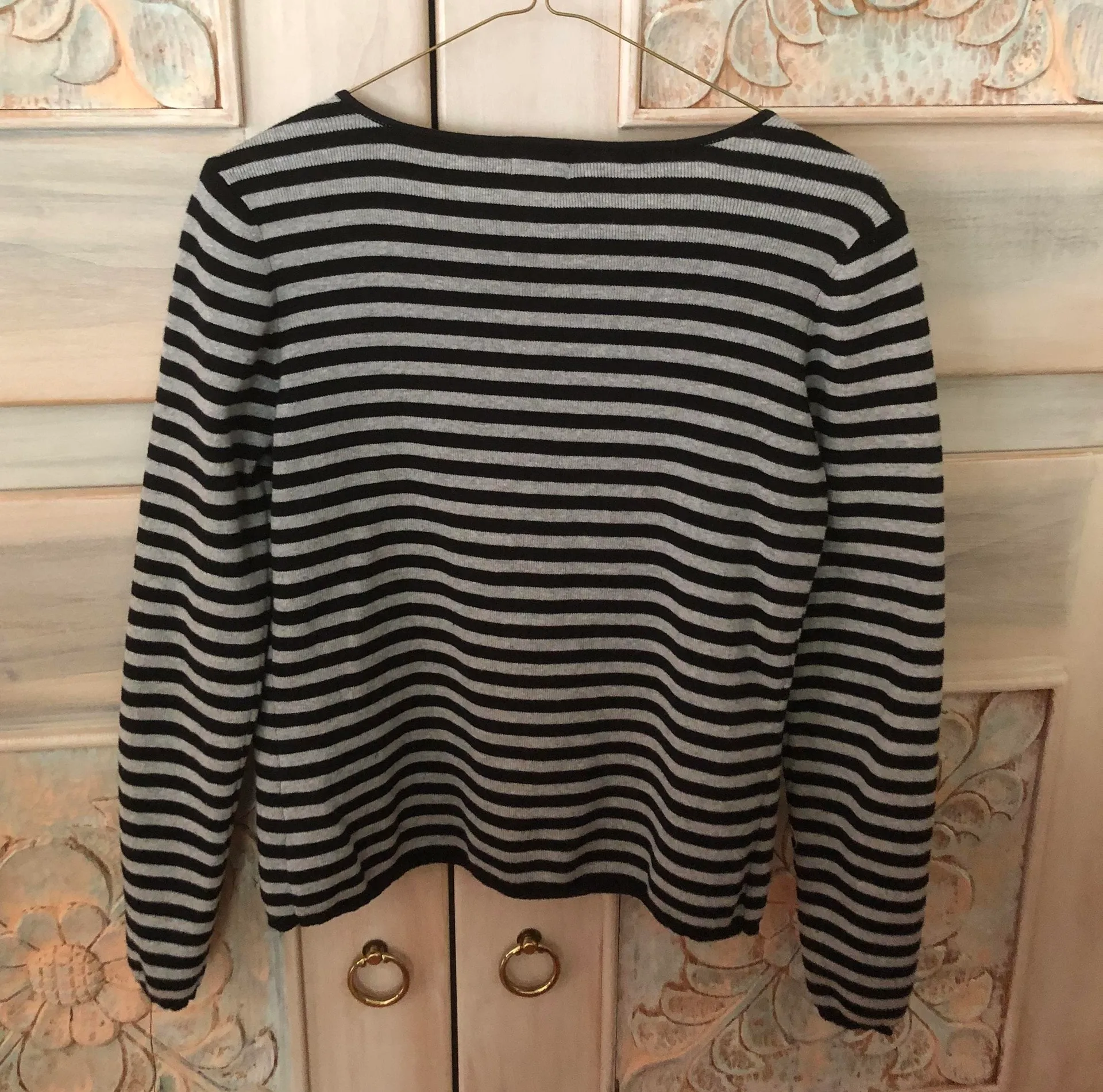International concepts INC  Grey Black Striped Sweater - Image 2