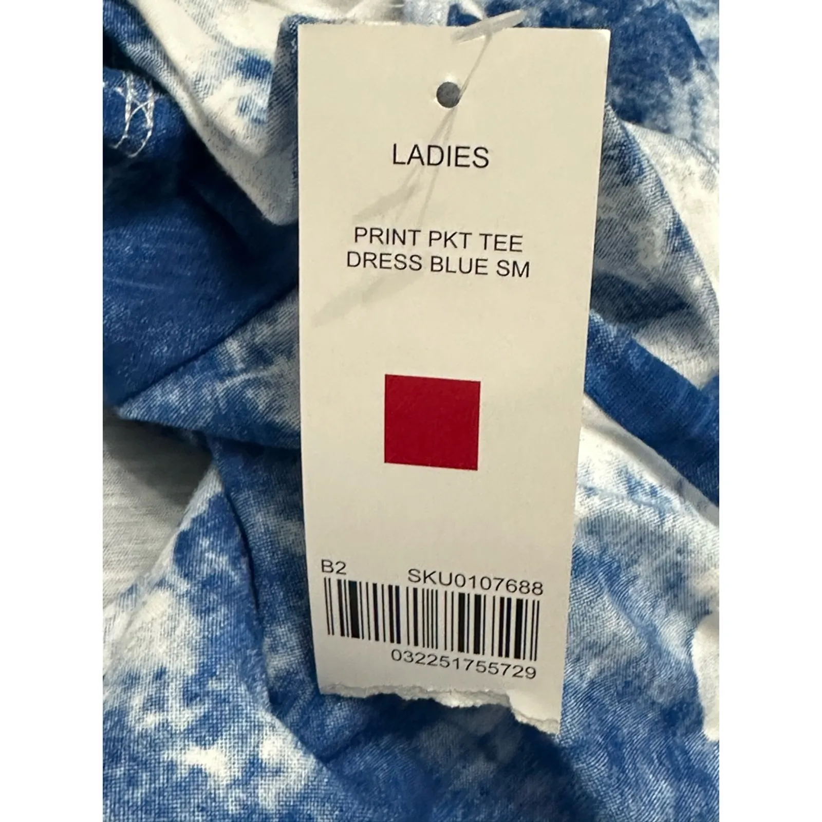 Just Be T Shirt Dress Above Knee Length Short Sleeves Tie-Dye Design White S NWT - Image 7