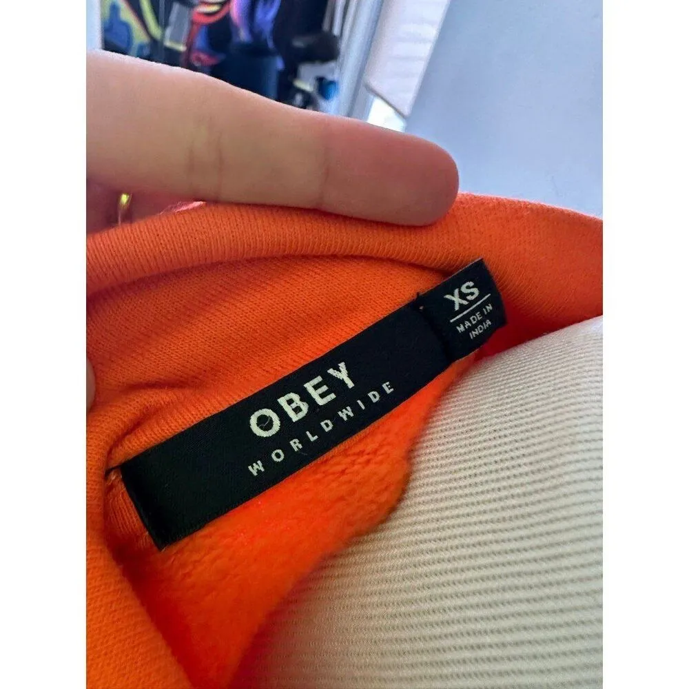 obey anya orange quarter zip sweater - Image 6