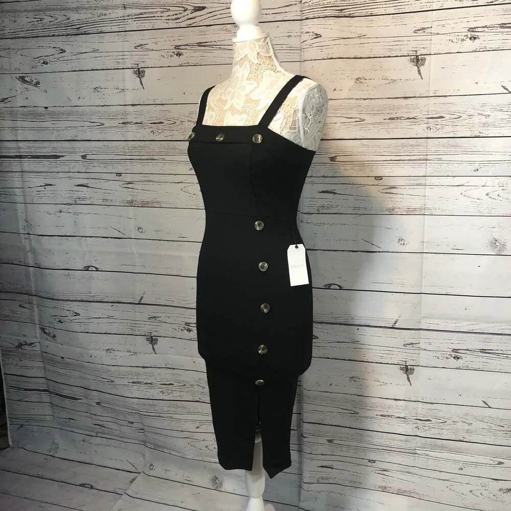 NWT STELLA LUCE Straight Pencil Silhouette Black Sexy Dress size medium - Image 6