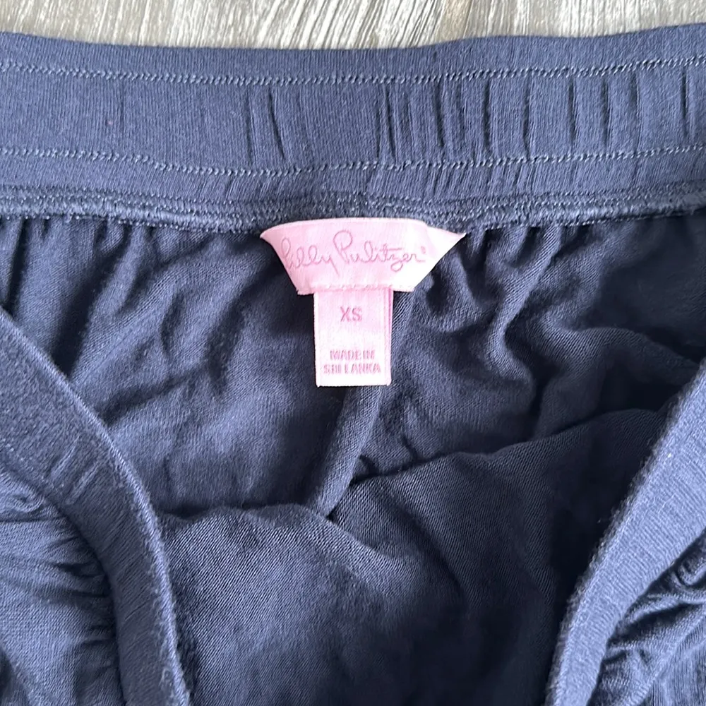 Women’s  size XS tassel navy stretchy knit casual skirt - Image 4