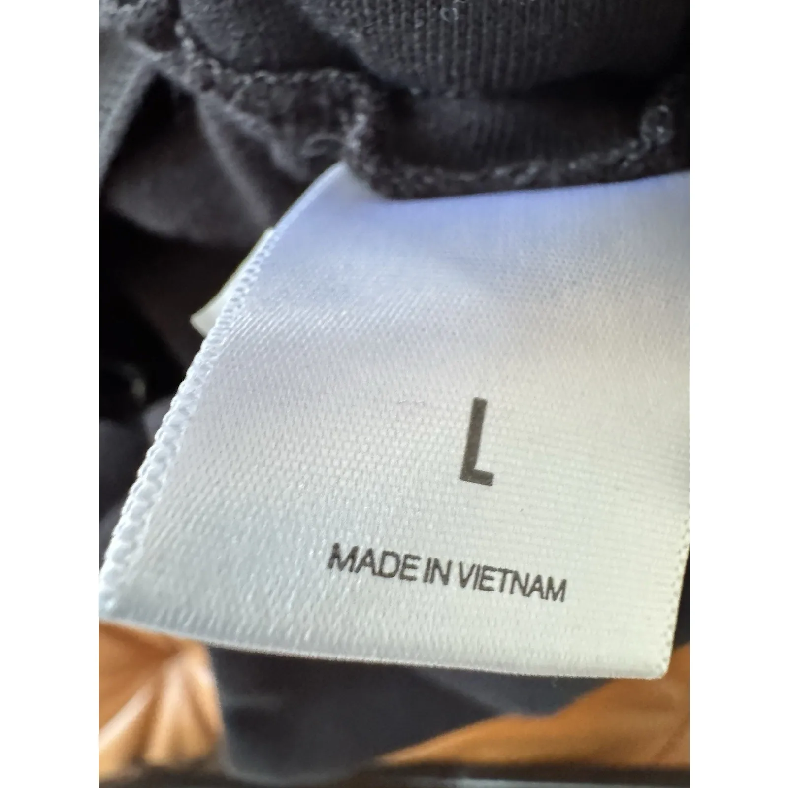 Express Black High Waisted Paperbag Wide Leg Black Knit Sweatpants Size Large - Image 7