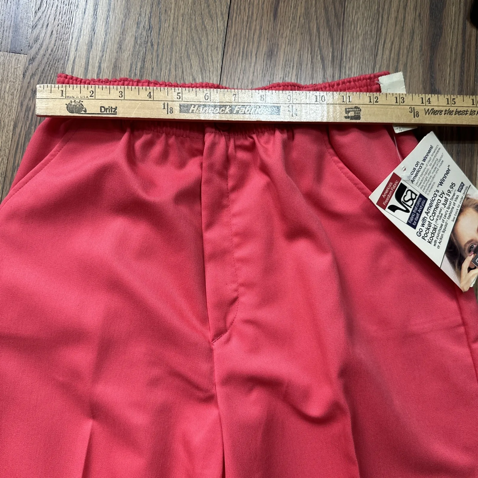 NEW Vintage Levi's Sportswear Pleated Salmon Pink Pants Women's 14 USA Deadstock - Image 12