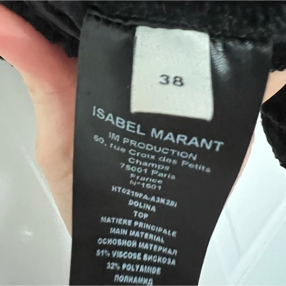 Isabel Marant Dolina Devore Velvet Top in Black - Image 10