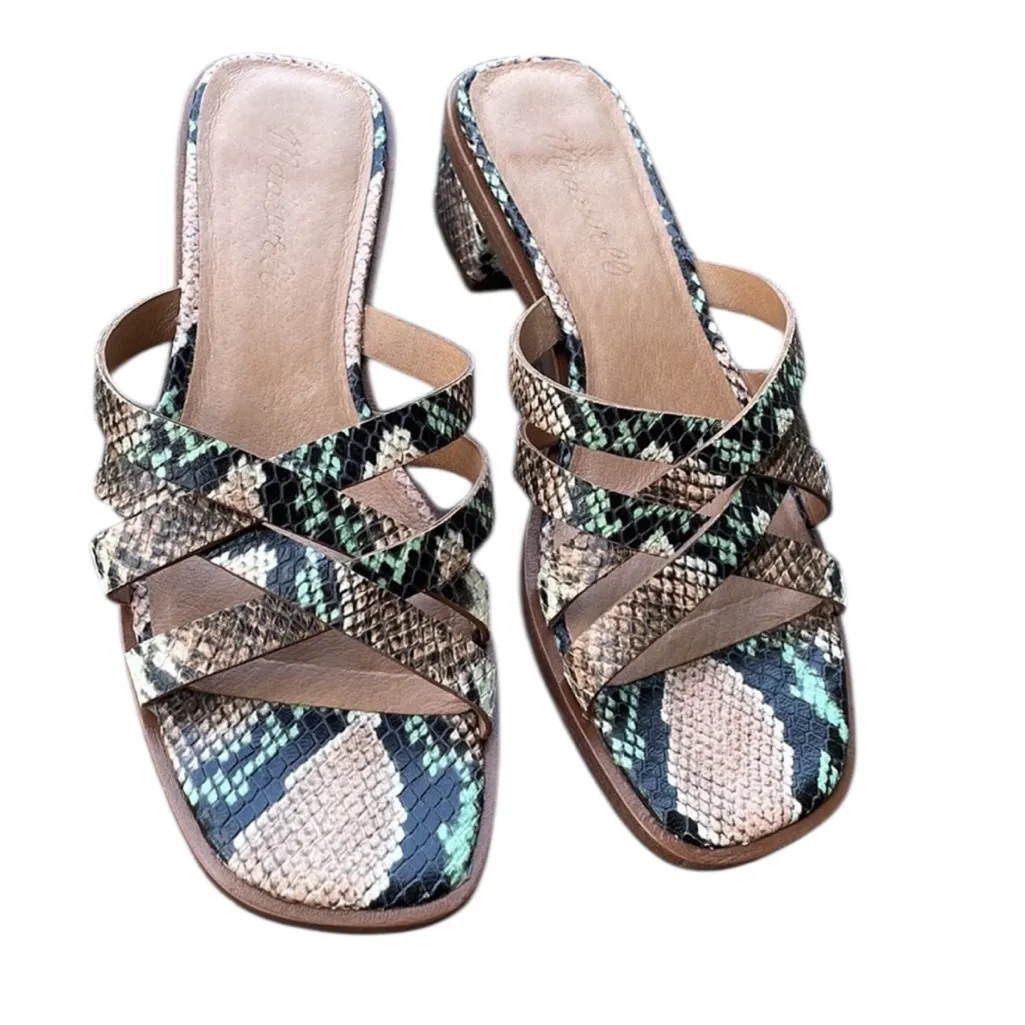 Madewell Melanie Sandal in Snake Embossed Leather - Image 2