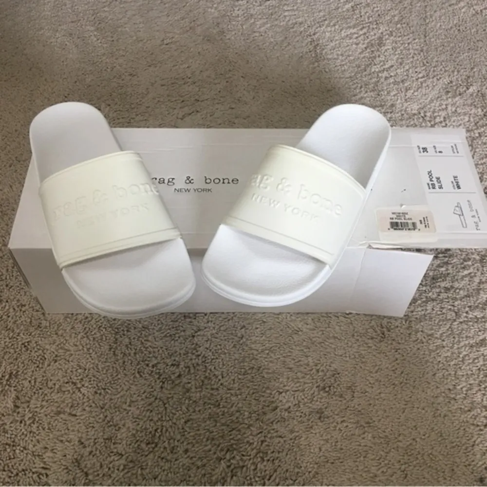 Rag & Bone Pool Slides NIB size 8 / 38 White / off white - Image 2