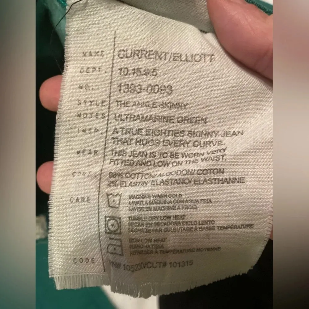 Current/Elliot The Ankle Skinny Ultramarine Green size 26 Jeans - Image 6