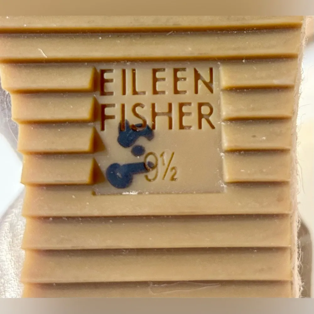 Eileen Fisher Beckon Metallic Suede Espadrille Wedge Sandal Platinum Size 9.5 - Image 14