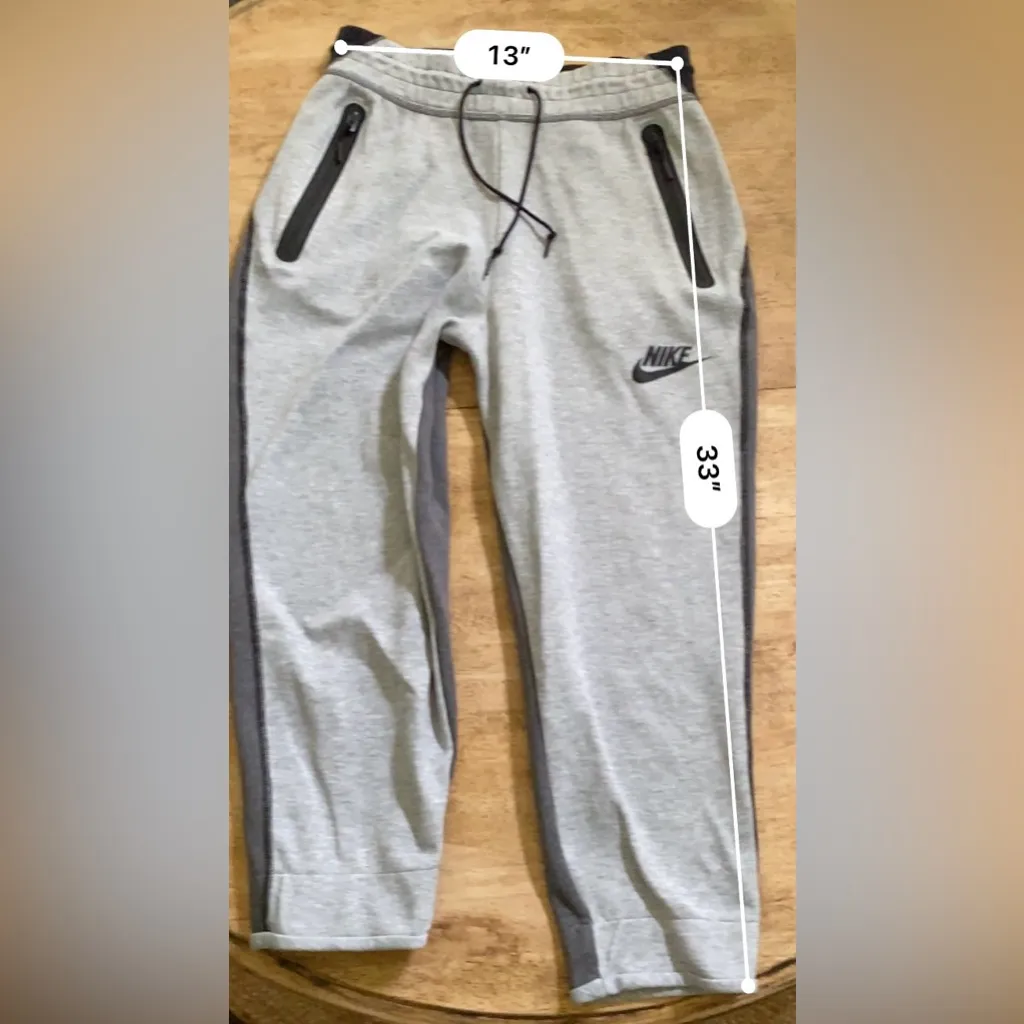 Nike Sportswear Women’s Sz Small Tech Fleece Gray/Black Crop Athletic Pants‎ - Image 12