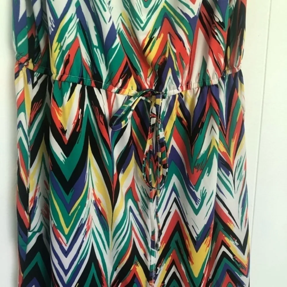 ECI NEW YORK SLEEVELESS BOHO BEADED MULTI BOLD MAXIMILIAN DRESS 10 - Image 6