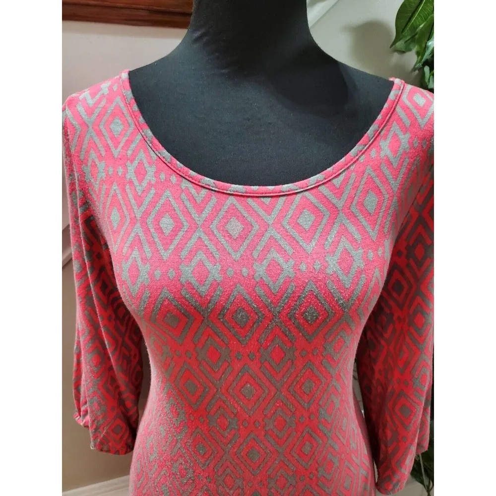 Market & Spruce Women's Rayon Round Neck Short Sleeve Knee Length Dress Size M - Image 6