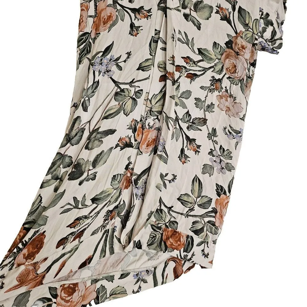 VICI Floral Kimono Dolman V-Neck Short Sleeves Dress Flowy S Boho - Image 5