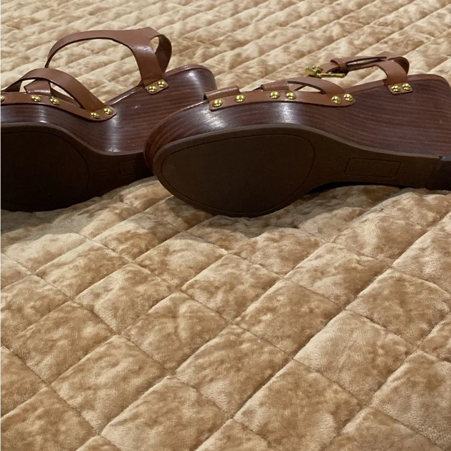 Polo by Ralph Lauren Brown Platform Sandals - Image 4