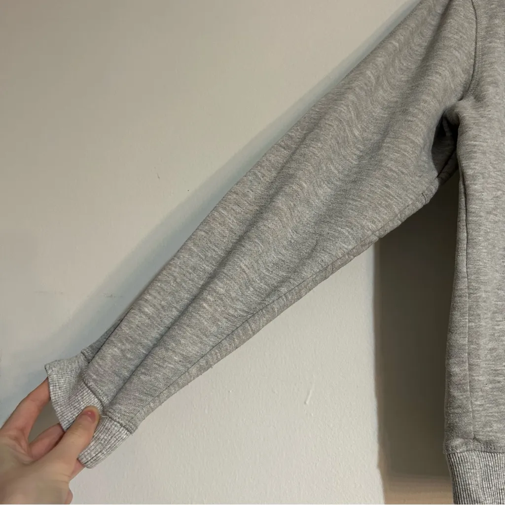 Marine Layer Grey Pullover Hoodie Quilted Elbow Patches Size Large - Image 4