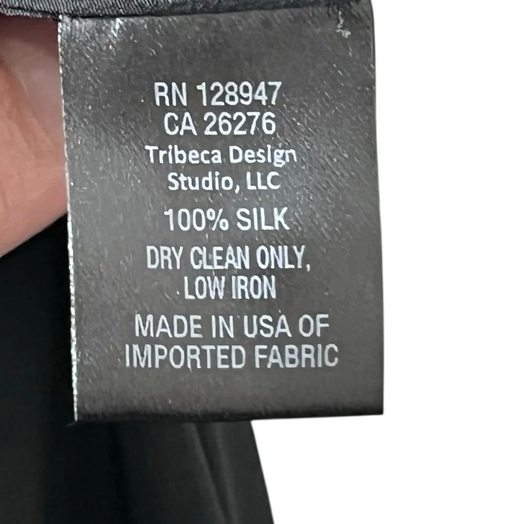 Nili Lotan Eve Shirt Dress Women’s Size 0 Black 100% Silk Long Sleeve Midi USA - Image 6