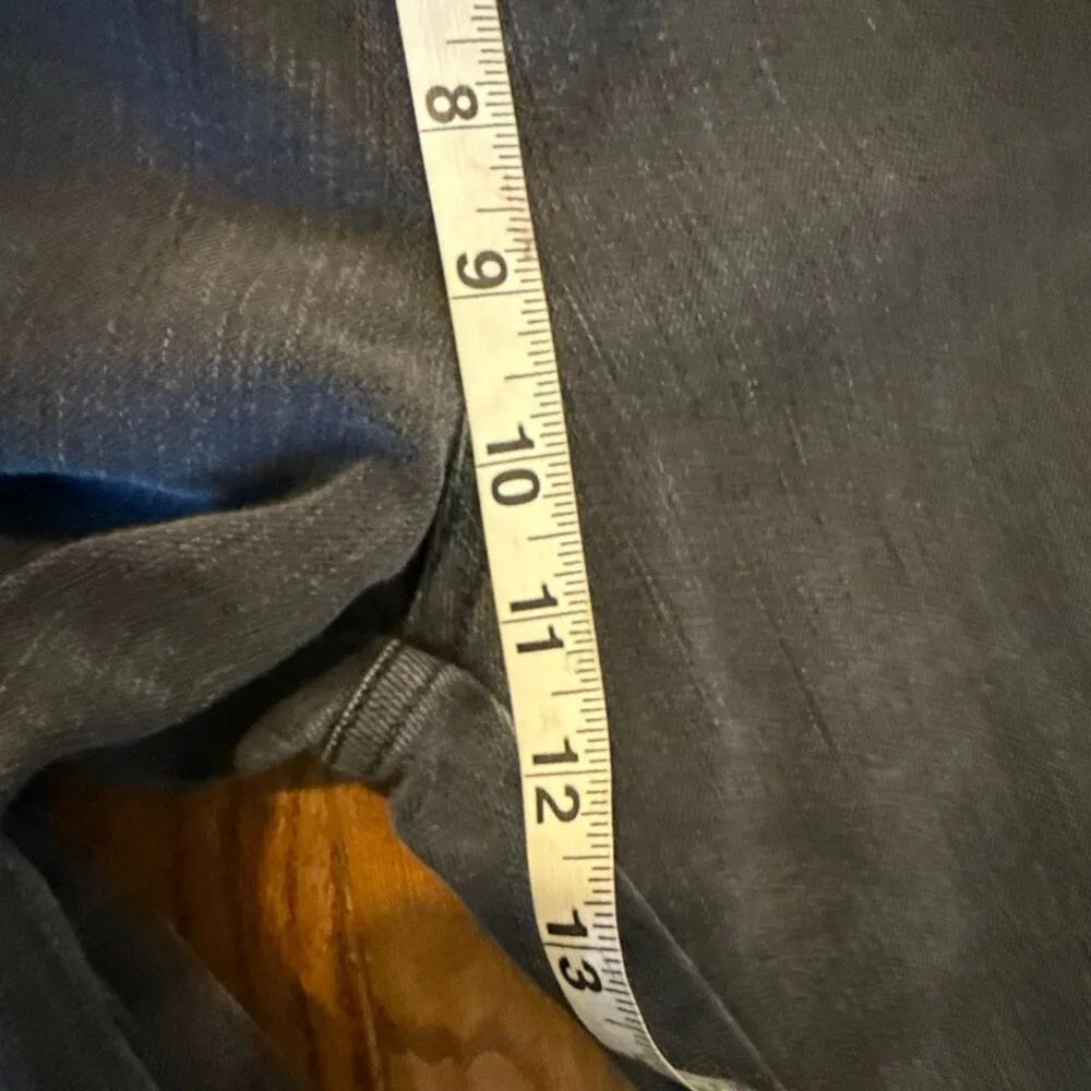 Soft Surroundings black wash high rise pull on wide leg jeans M - Image 6