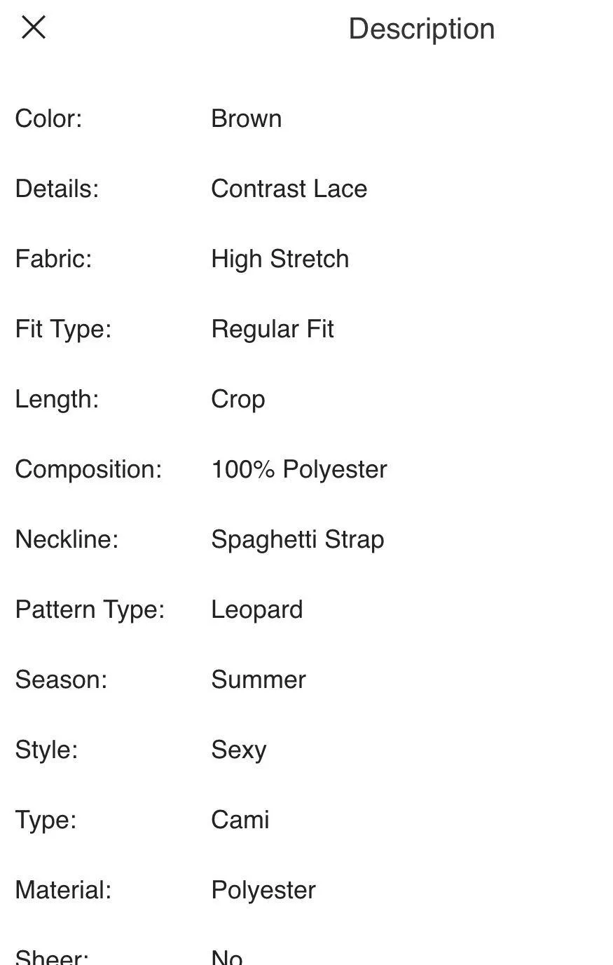 Lace Trim Leopard Cami Top - Image 3