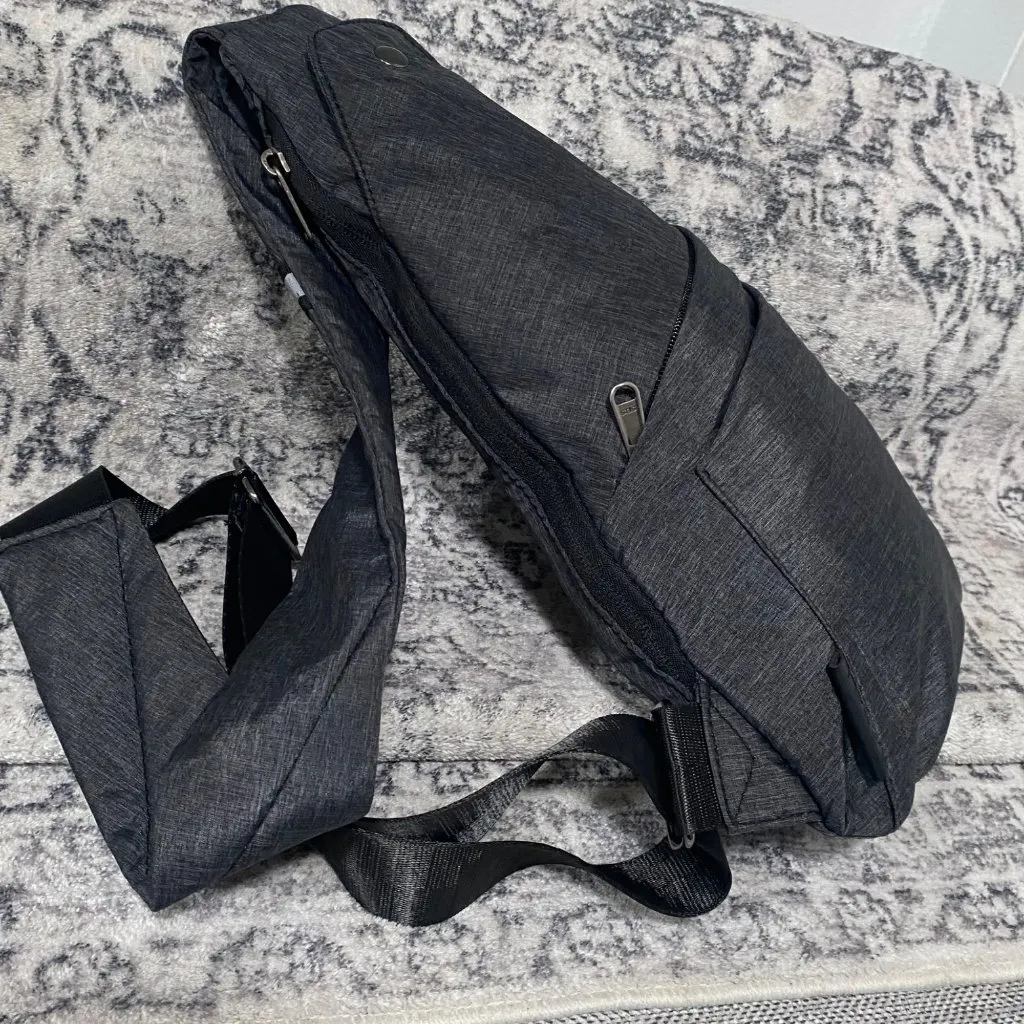 TOLOG Dark Grey Sling Bag Crossbody Backpack Gray - Image 5