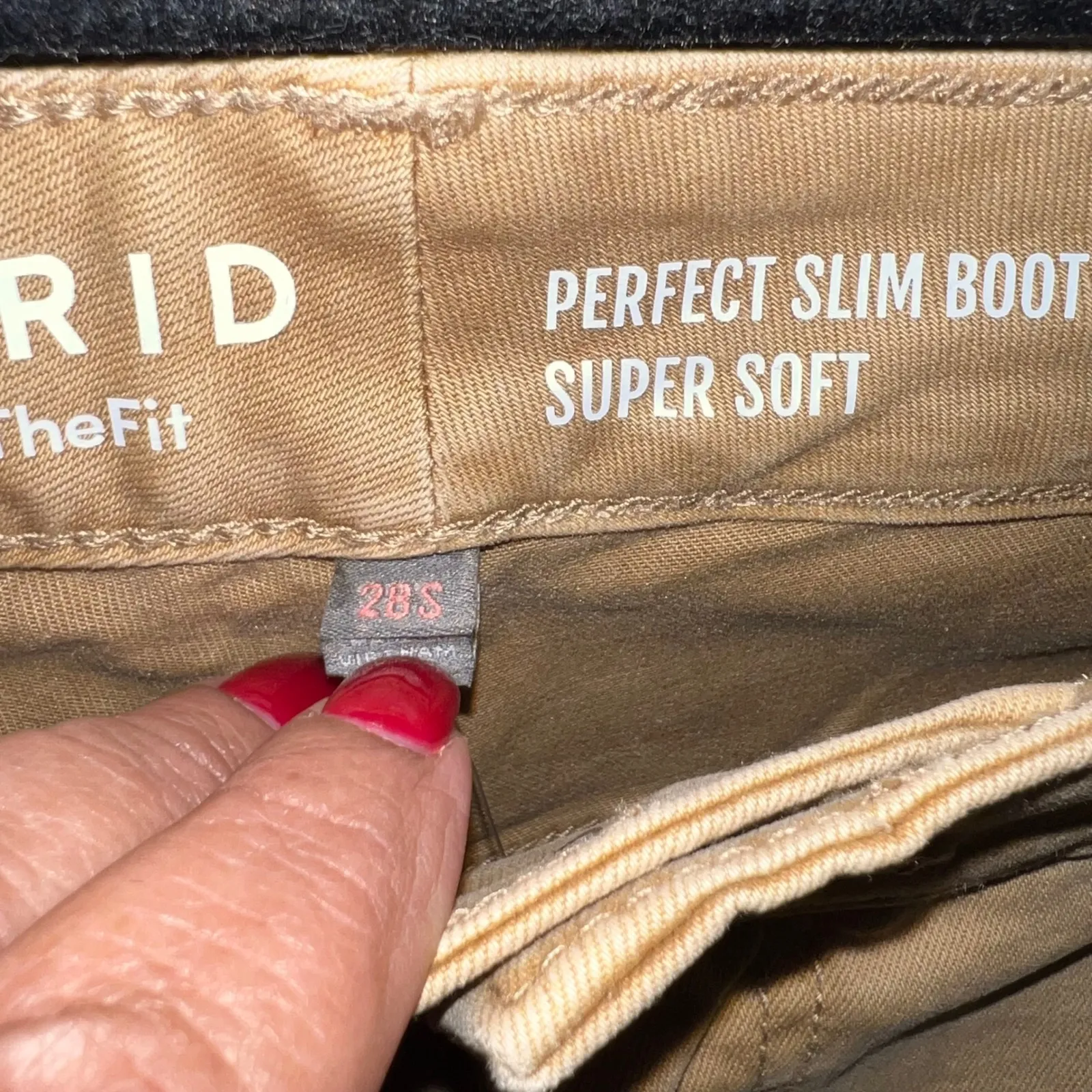 Torrid Perfect Slim Boot Super Soft Vintage Tan Twill Pants Womens 28S Career - Image 4