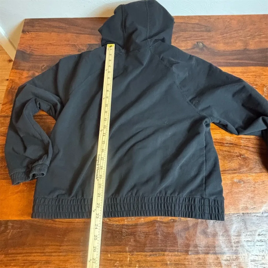 Athleta Jacket Womens Large Black Hooded Half Zip Packable Anorak Pullover - Image 9
