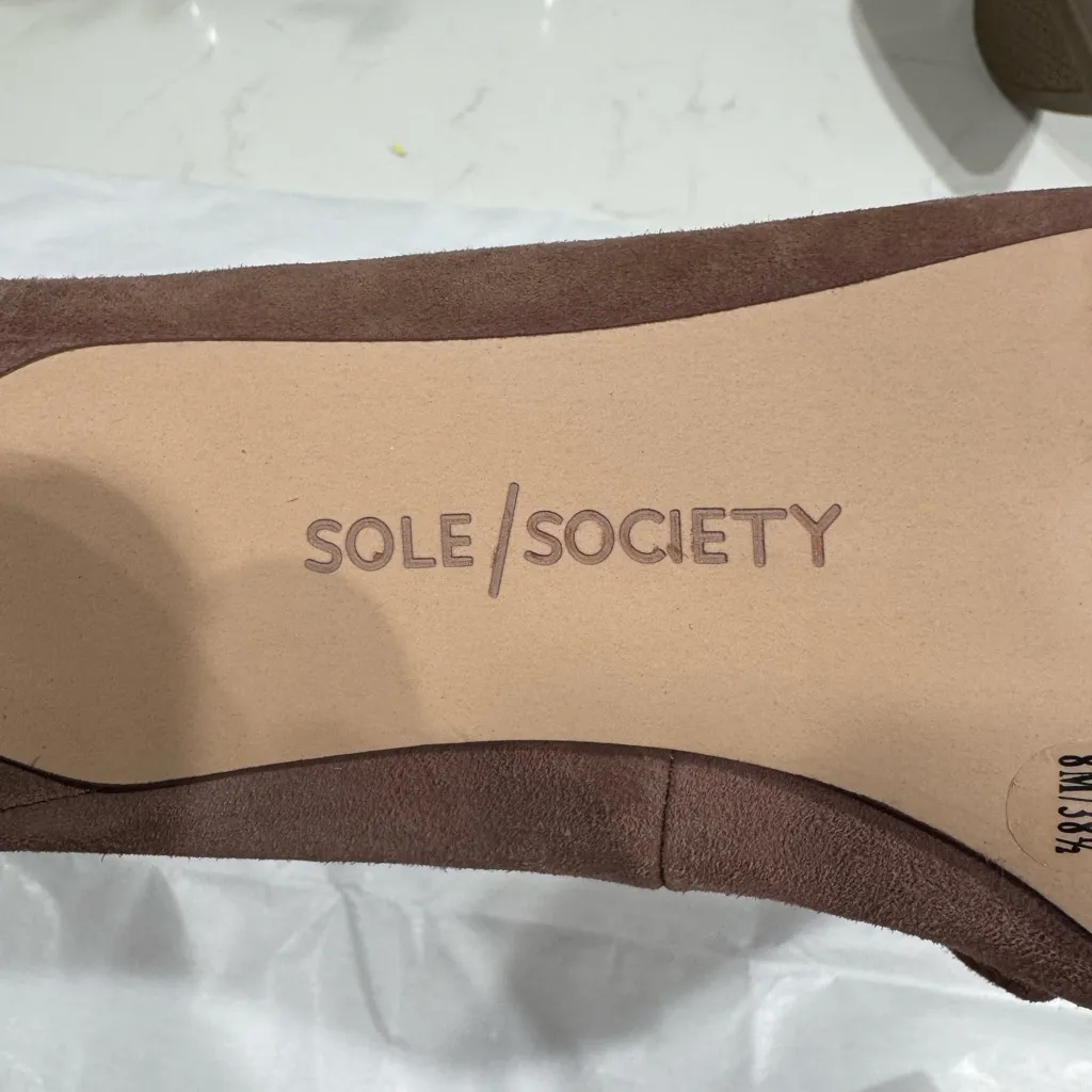 Sole Society Brown Suede Heels - Image 5