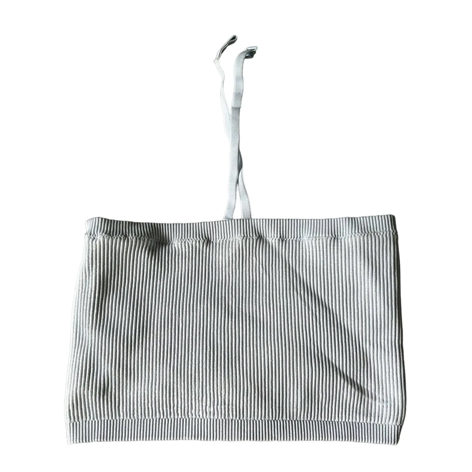 Aerie Ribbed Bandeau Top Blue Small - Image 3