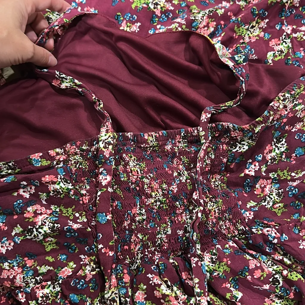 Floral Halter Jumpsuit Red Size L - Image 3