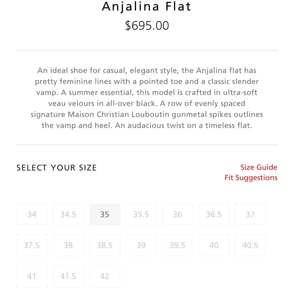 Christian Louboutin Anjalina Flats Studded Black Suede with Dustbag - Image 7