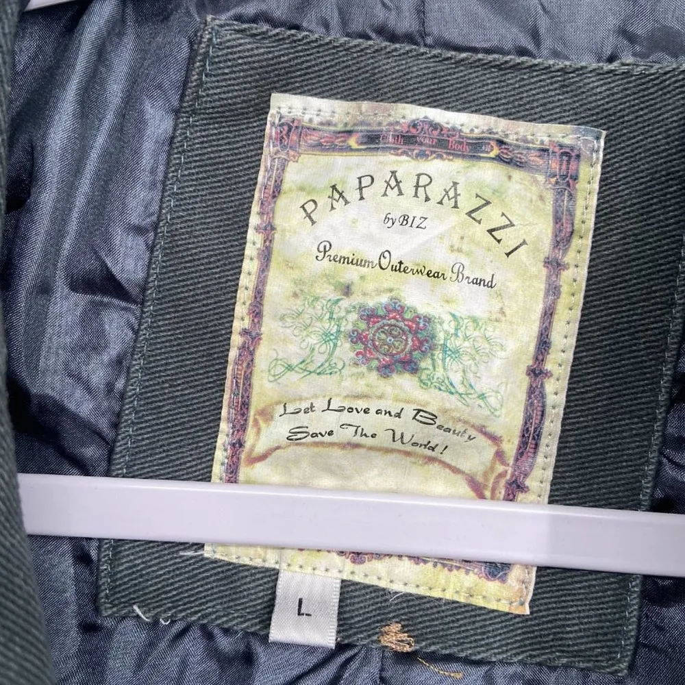 Paparazzi by Biz Sage Green Embroidered Coat - Image 2