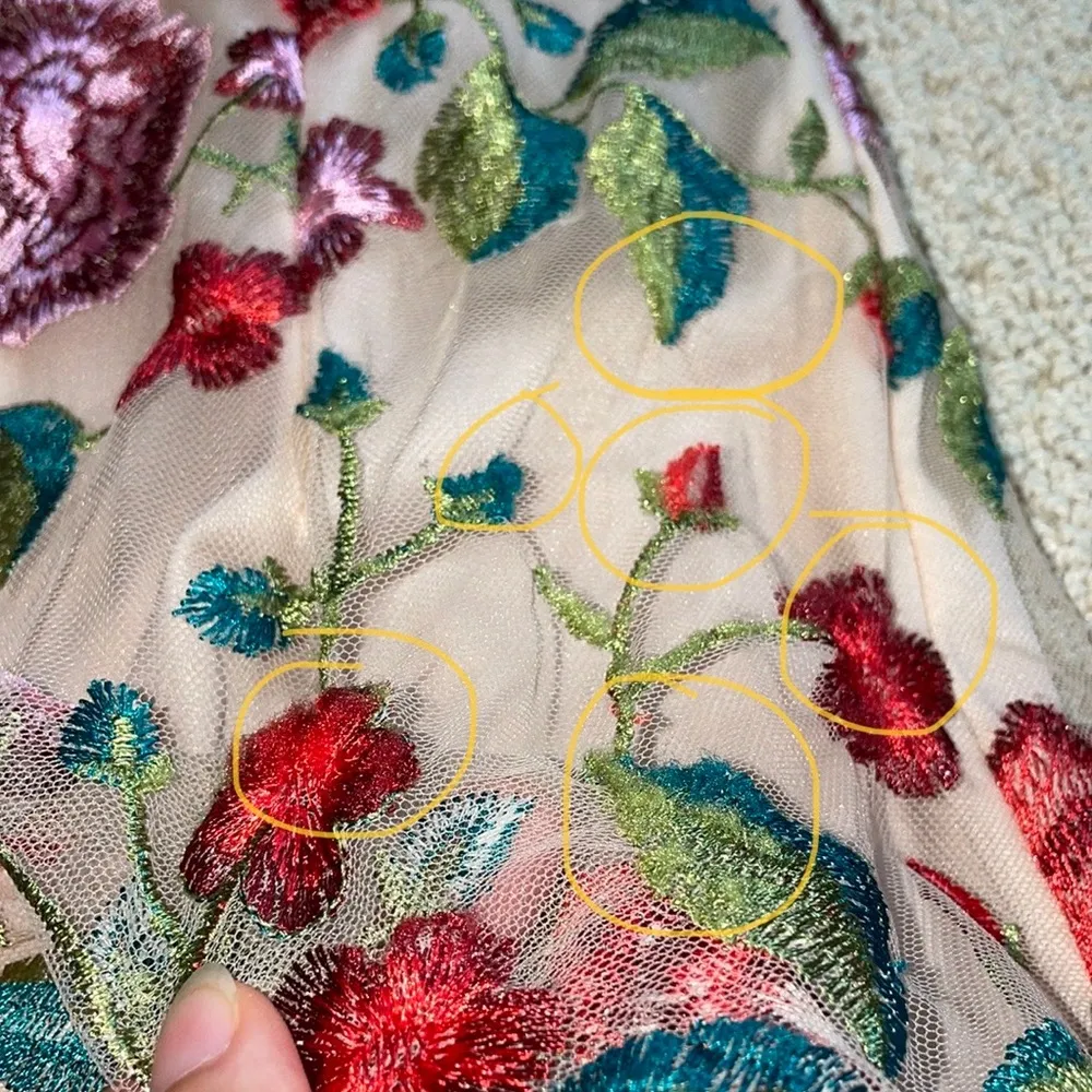 CARMEN MARC VALVO floral embroidered dress - Image 12