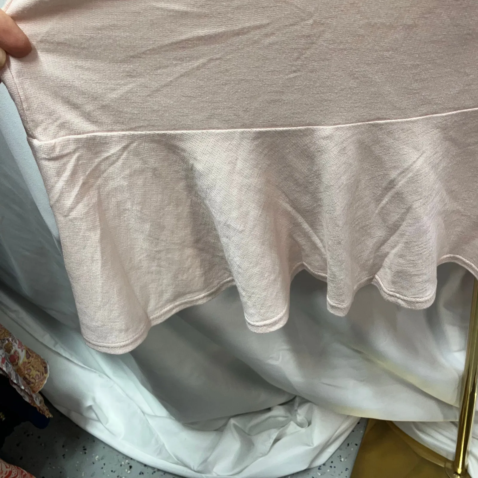 New Lanston Revolve Baby Pink Scoop Neck‎ Tee Dress Womens Medium Swing USA Made - Image 10