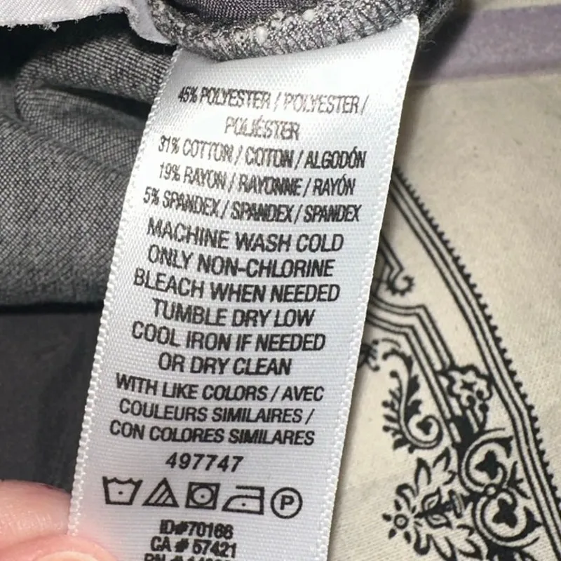 LOFT Petites Gray Slim Ankle Dress Pants 8P Workwear Minimalist - Image 5