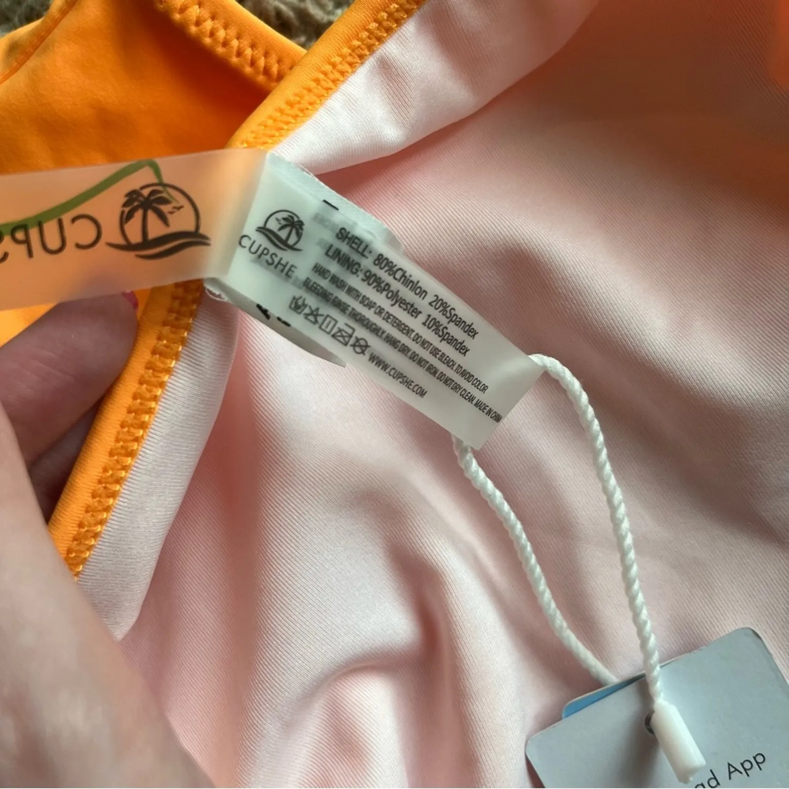 NWT! Cupshe Orange Swim Bikini Bottom Size Large - Image 3