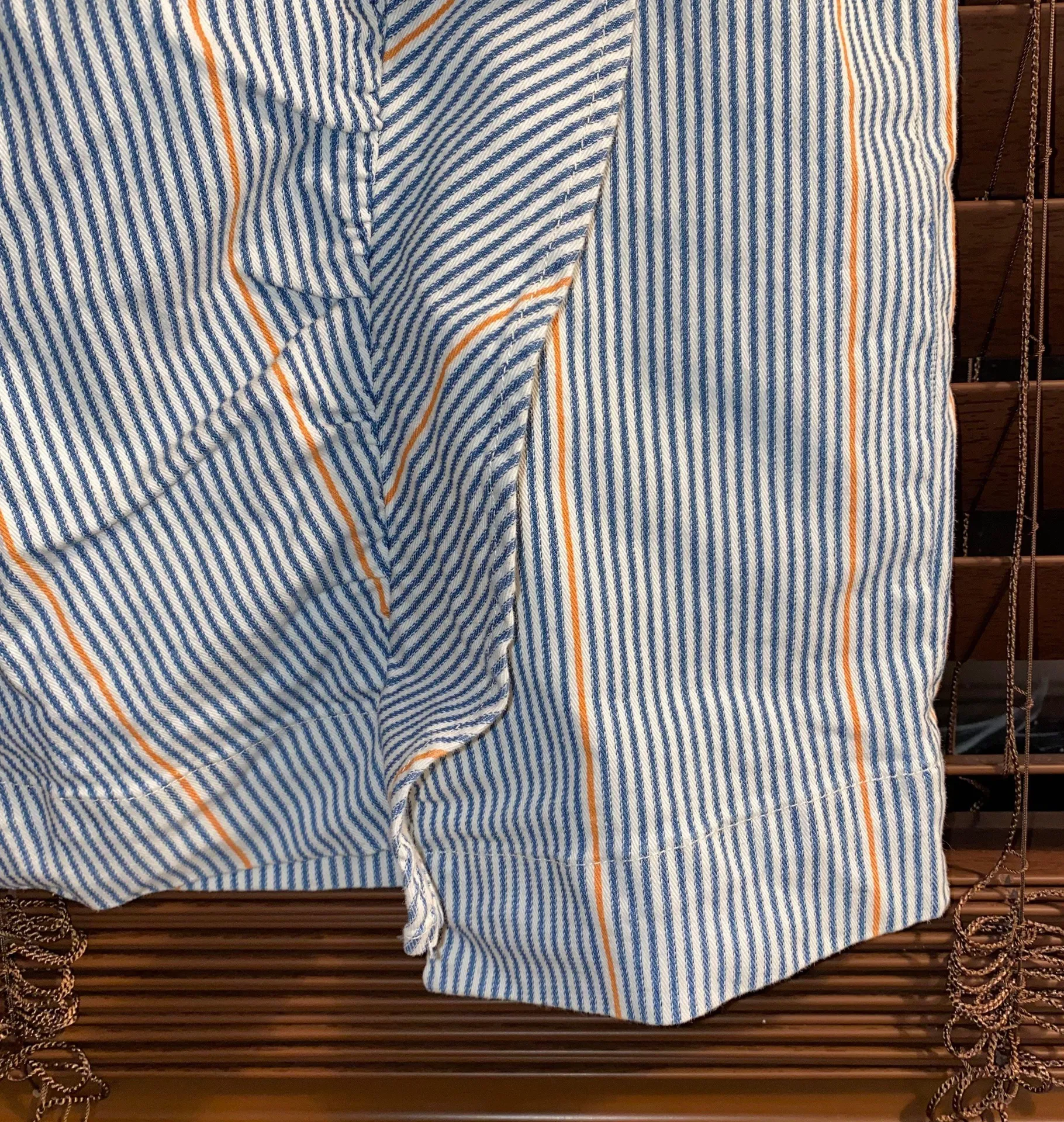 3x1 NWT $185 Jane Blue Striped Ruffle Mini Nillie Back Zip Closure Skirt S - Image 10