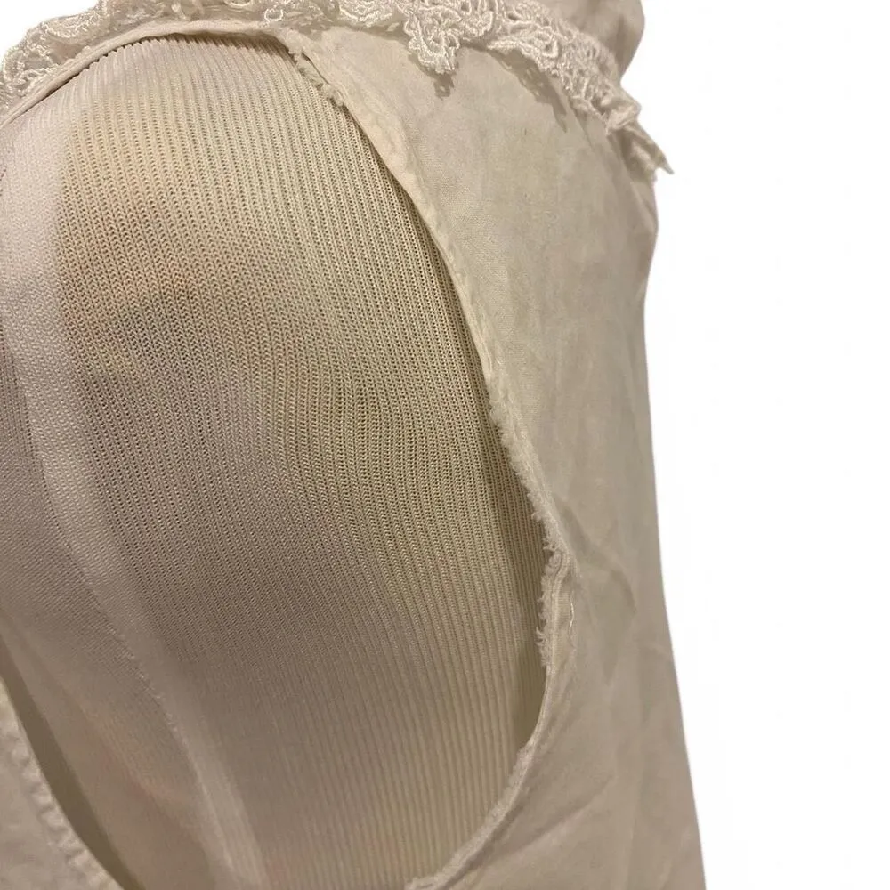 Charter Club Collared 100% cotton Mini Dress Cream sleeveless dress with bow tie - Image 5