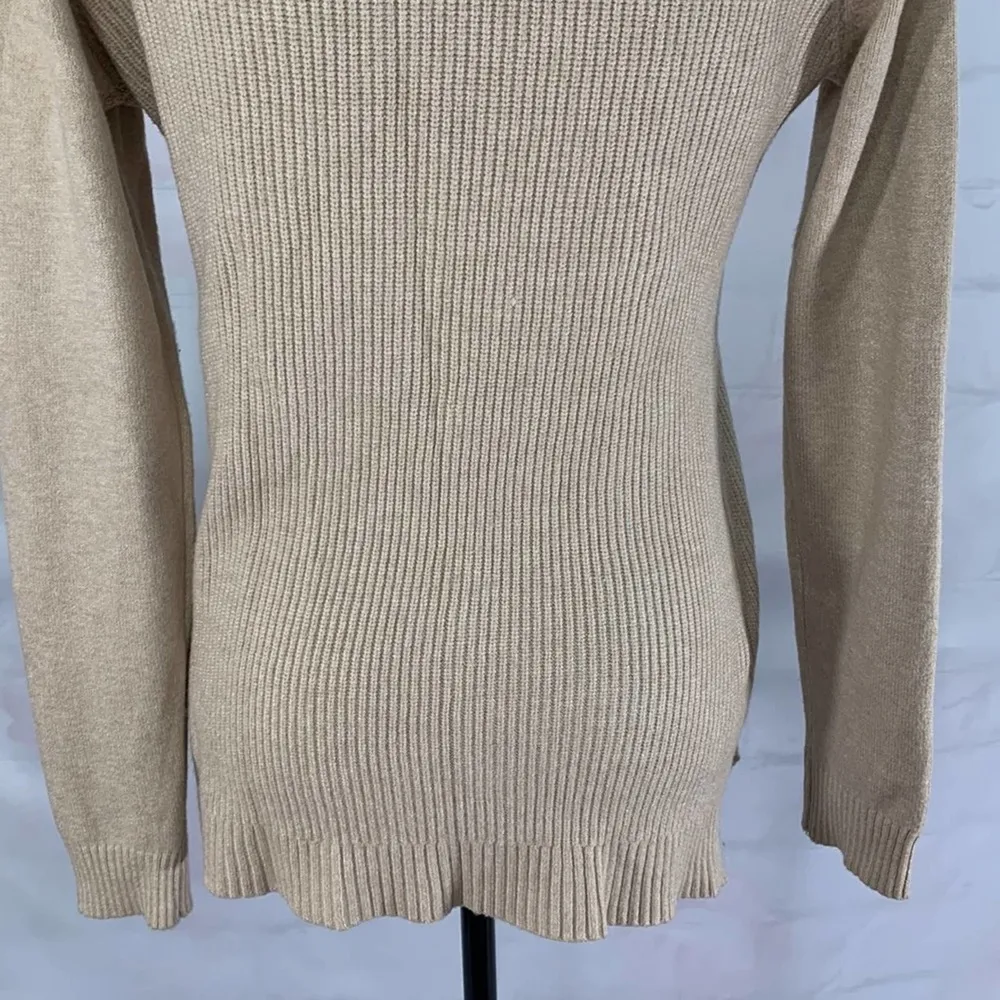 Cyrus‎ Women’s  Beige Long sleeve Pullover Sweater - Image 7