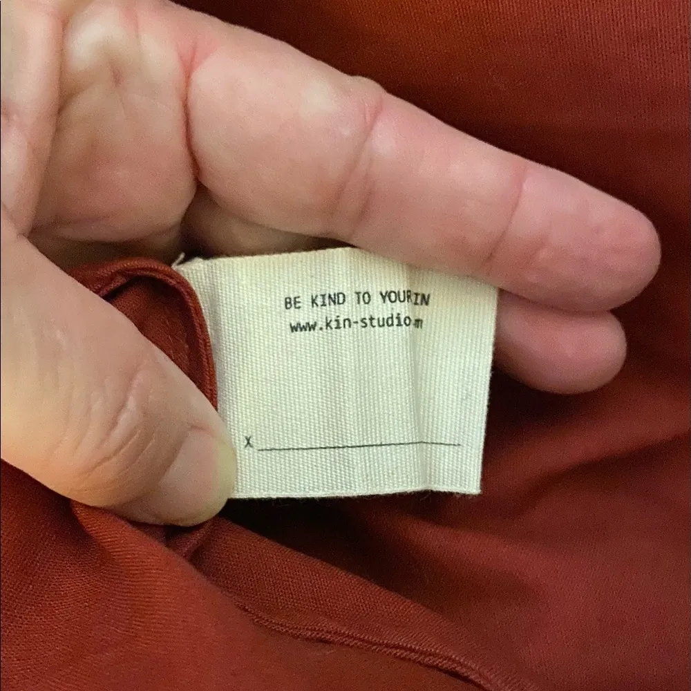 $216 NWT Kin Studio XS S Dervish Dress Lagenlook Organic Cotton Fair Trade Rust Red - Image 7