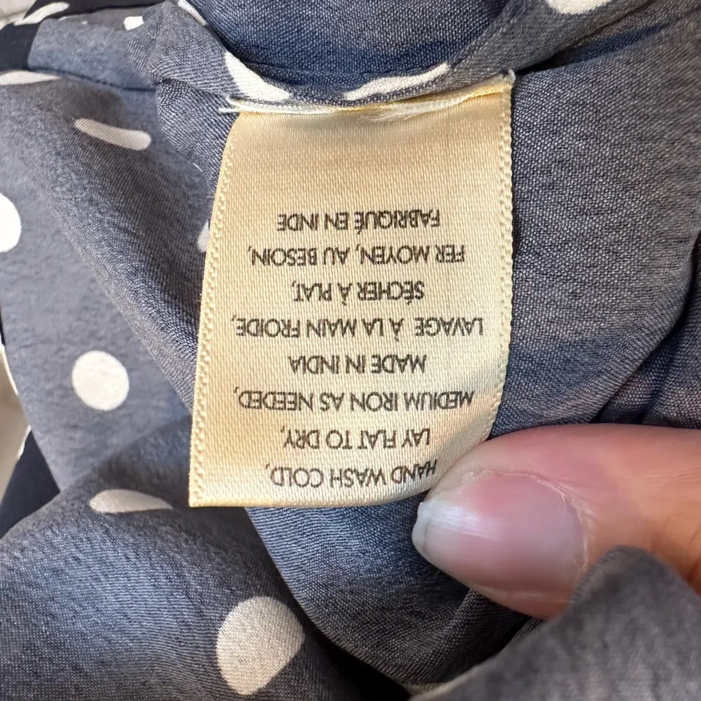 Anthropologie Porridge Petaluma Sundress Horse Equestrian Print Polka Dot Size L Blue Size L - Image 11