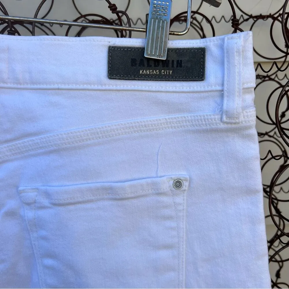 Baldwin Kansas City Cindy White mid rise baby boot jeans size 29 - Image 3