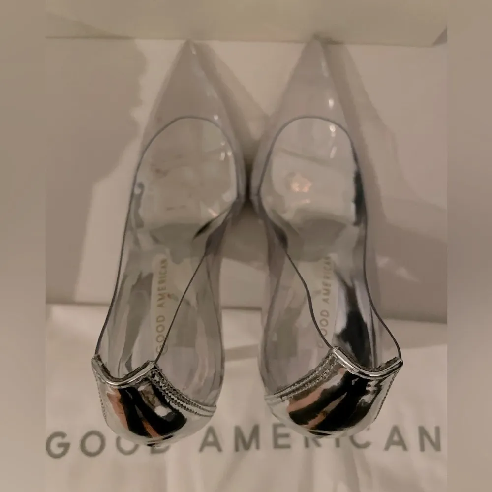 NIB Good American Clear Cinderella Heels Pumps 7.5 Box,Dust Bags Included - Image 8