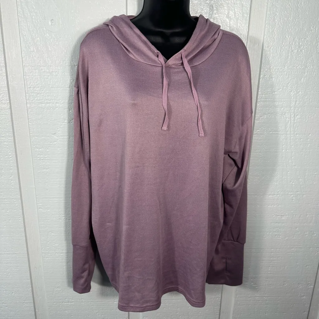 West Loop  Women’s Hooded Long Sleeve Top Size Large EUC - Image 3